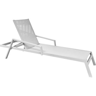 Mykonos Sling Chaise Lounger In White