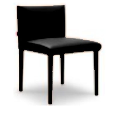 Myles Dining Chair Set of 2 Black Rubberwood Legs In Obsidian Black