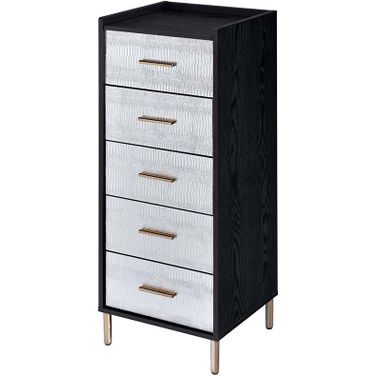 Myles Jewelry Armoire In Silver and Gold