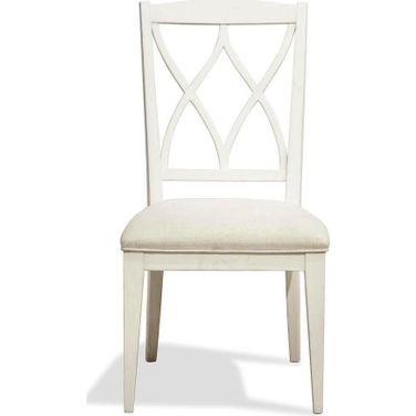 Myra XX-Back Upholstered Side Chair Set of 2 In White