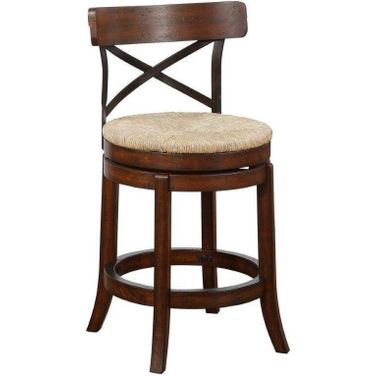 Myrtle 24 Inch Swivel Counter Stool In Mahogany