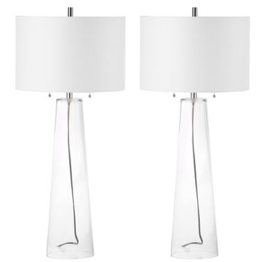 Myrtle Clear and Chrome 38.125 Inch Table Lamp Set of 2