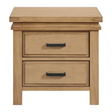 Mystic 2 Drawer Nightstand In Honey Wood