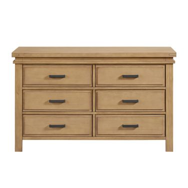 Mystic 6 Drawer Dresser In Honey Wood