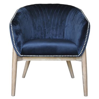 Nadia Club Chair In Navy Blue