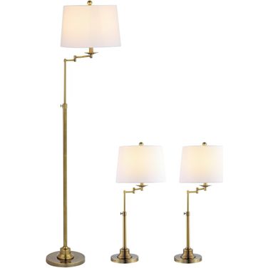 Nadia Floor and Table Lamp Set in Gold