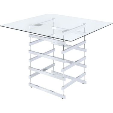 Nadie Clear Glass Counter Height Dining Table