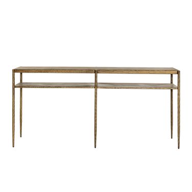 Naini Console Table In Antique Brass and Gold