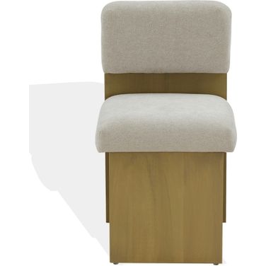 Naja Modern Dining Chair In Taupe and Natural