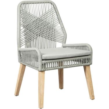 Nakia Woven Back Side Chairs Grey Set of 2