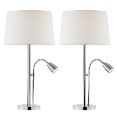 Nanette Table Lamp Set of 2 In Nickel