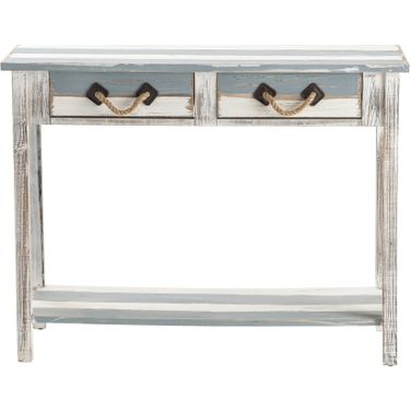 Nantucket Console Table In Blue and White