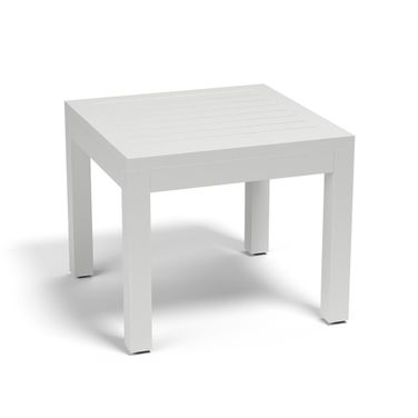 Naples End Table in Satin White