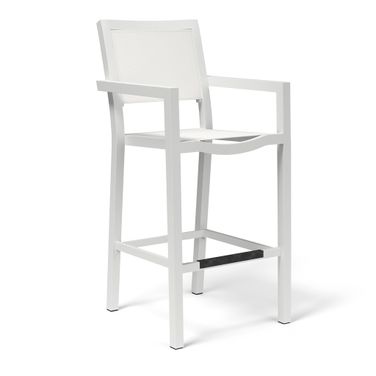 Naples Sling Barstool in Satin White