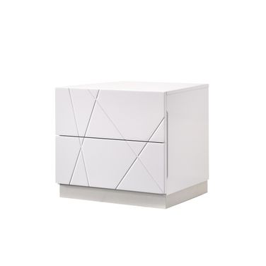 Naples White Lacquer Nightstand