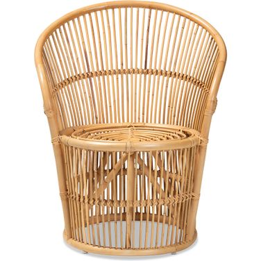 Narva Rattan Accent Chair In Natural Brown