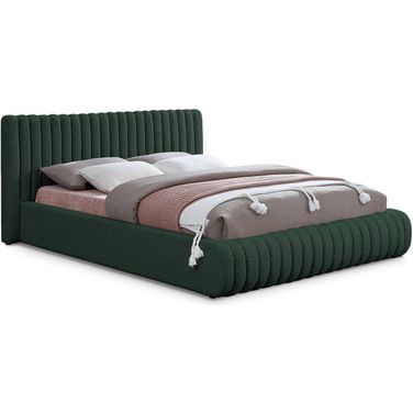 Nash Boucle Fabric Full Bed In Green