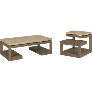 Nash Occasional Table Set In Warm Coffee