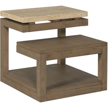 Nash Rectangular End Table In Warm Coffee