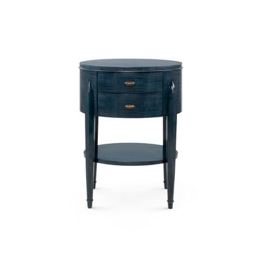 Natalie 2-Drawer End Table In Dusky Ocean