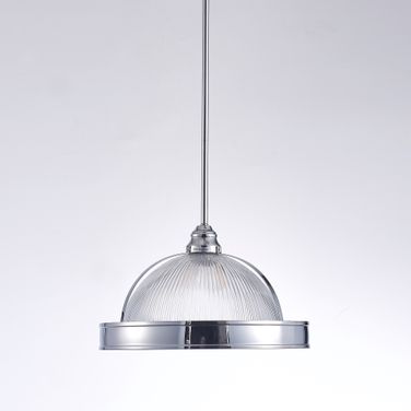 Natalie Collection Metal and Glass Pendant Lights In Clear and Chrome