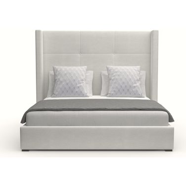 Nativa Interiors Aylet Simple Tufted Upholstered Medium 67 Inch King Off White Bed