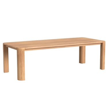 Natural Teak 96" Dining Table in Light Wood