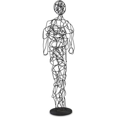 Naturals Mister Metal Sculpture In Black