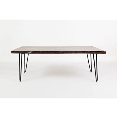 Nature'S Edge 50 Inch Live Edge Coffee Table In Chestnut
