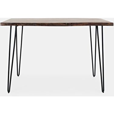 Nature'S Edge 52 Inch Live Edge Counter Height Dining Table In Chestnut