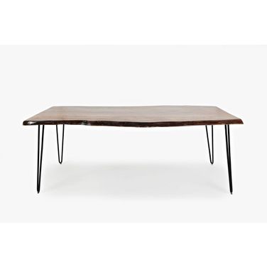 Nature'S Edge 79 Inch Live Edge Dining Table In Chestnut