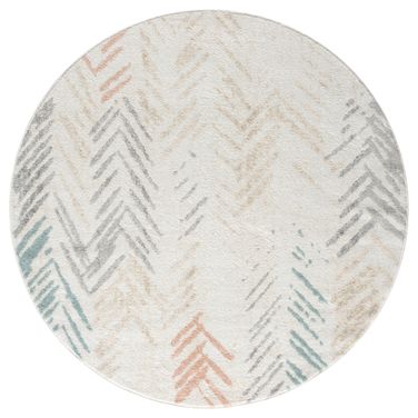 Nava Lavro Arrows Indoor Area Rug In Ivory and Multicolor