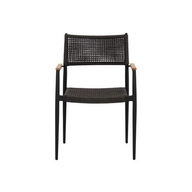 Nava Stackable Dining Armchair Set of 2 In Black