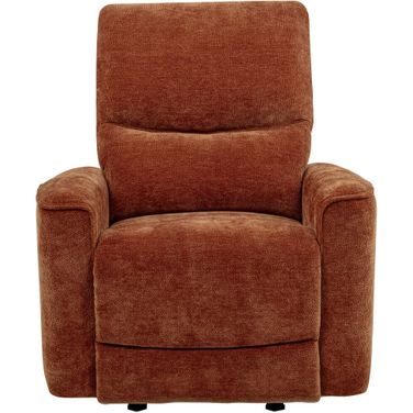 Navarro Chenille Upholstered Glider Recliner In Burnt Orange