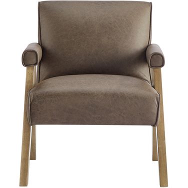 Navassa Modern Faux Leather Arm Chair In Espresso