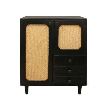 Navice 3-Drawer 2-Door Sideboard In Natural and Black