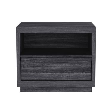Navis 26 Inch 1-Drawer Nightstand In Charcoal Gray
