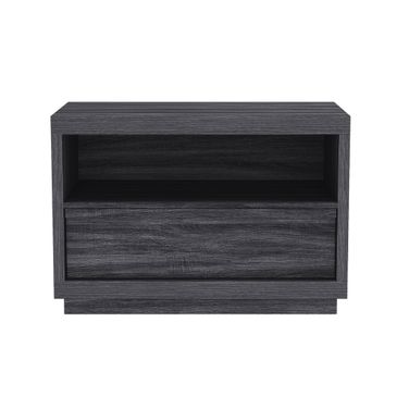 Navis 32 Inch 1-Drawer Nightstand In Charcoal Gray