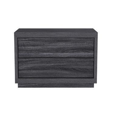 Navis 32 Inch 2-Drawer Nightstand In Charcoal Gray