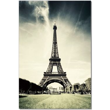 Navy Blue and White Eiffel Tower Wall Art