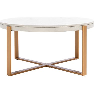 Navya Round Coffee Table in Gold