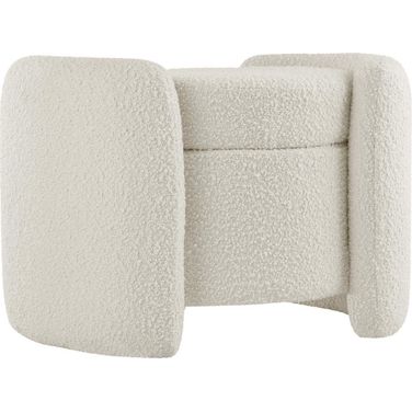 Nebula Boucle Upholstered Ottoman