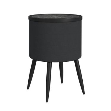 Nebula Round Smart End Table In Black