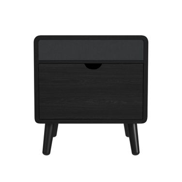 Nebula Square Smart End Table In Black