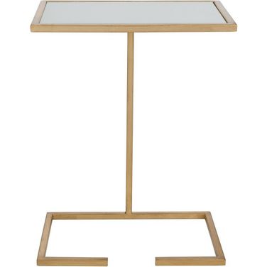 Neil Gold and White Gold Leaf Accent Table