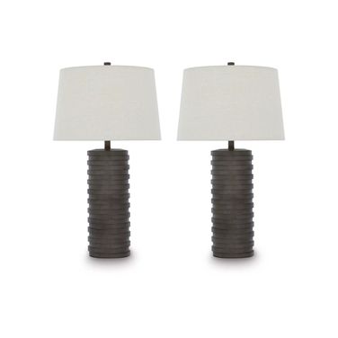 Neilett polyresin Table Lamp Set of 2 In Antique Brown