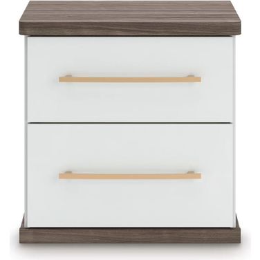 Nendalane Nightstand In White and Brown
