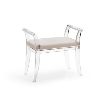 Neoclassic Acrylic Bench In Clear