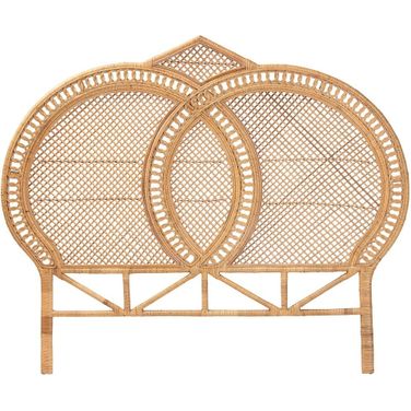 Nerita Natural Rattan Standalone Queen Headboard In Light Honey