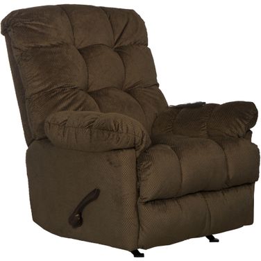 Nettles Chaise Rocker Recliner With Deluxe Heat And Massage In Umber